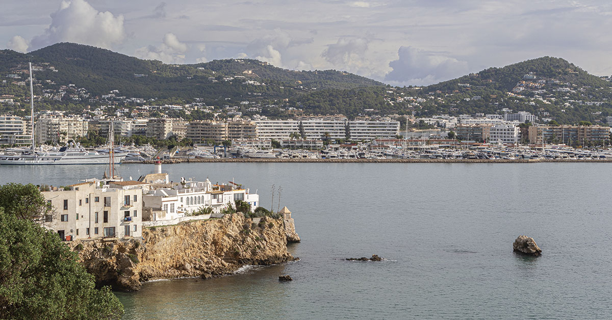 view of the city of ibiza from the castle